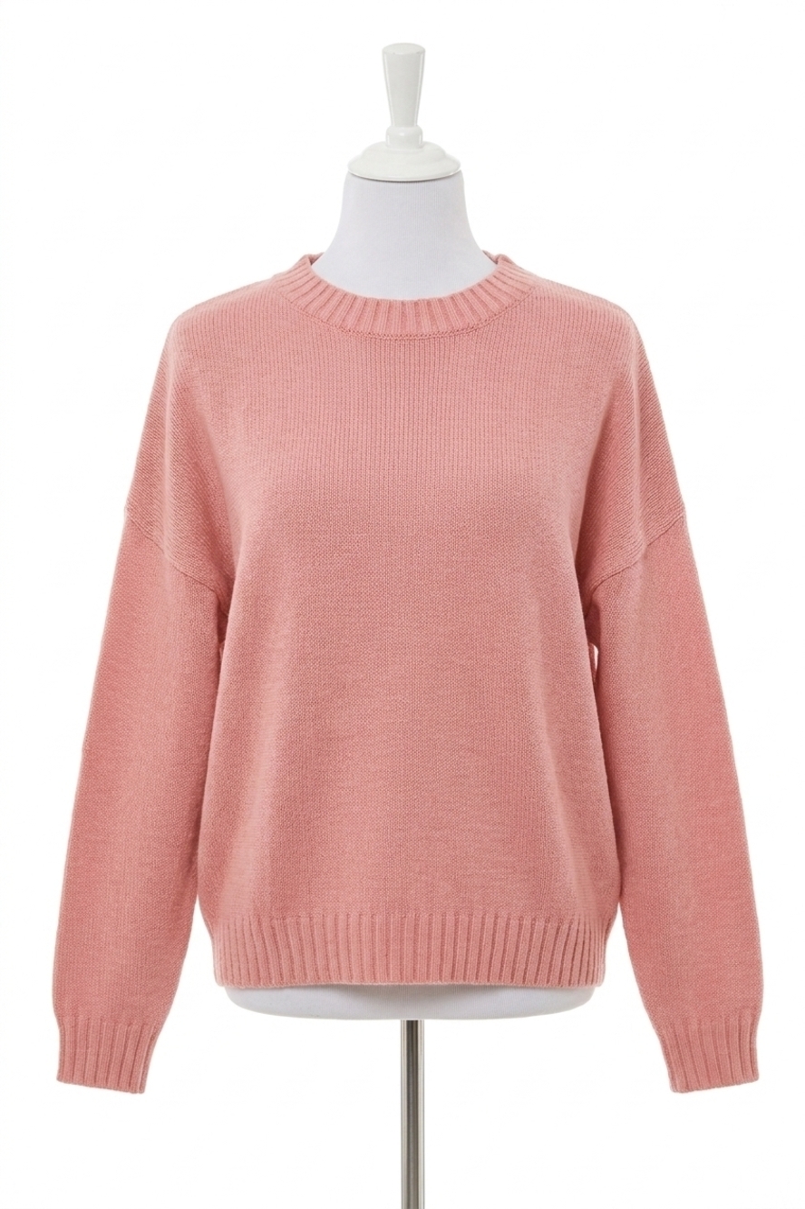NEW VINE & LOVE rosemont crew neck sweater in blush